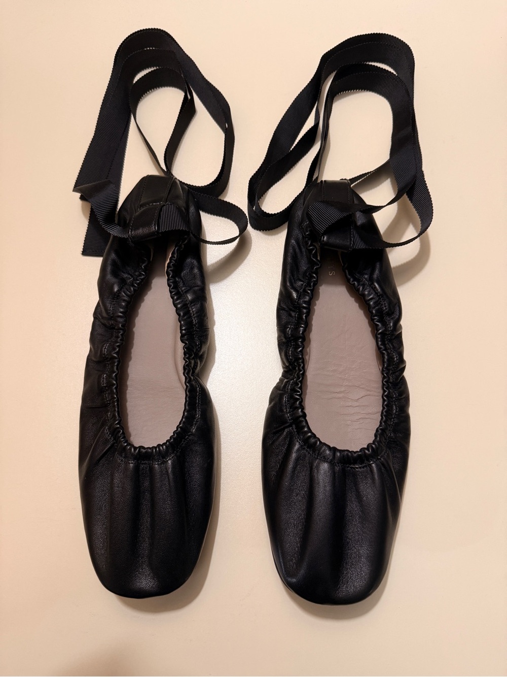 All Saints Women’s Black Ballet Ribbon Flats(brand new)